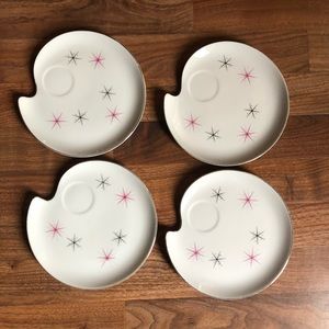 4 Grant Crest Japan Starburst MCM Snack Plates